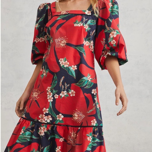 Anthropologie X Farm Rio Midi Dress M - Picture 1 of 4